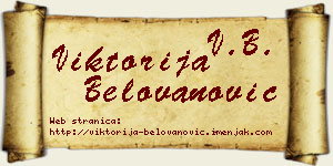 Viktorija Belovanović vizit kartica